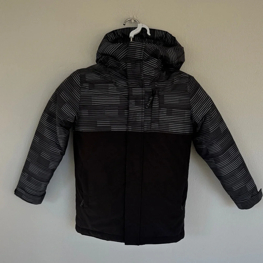 The Children’s Place black neon convertible fleece interior shell jacket medium